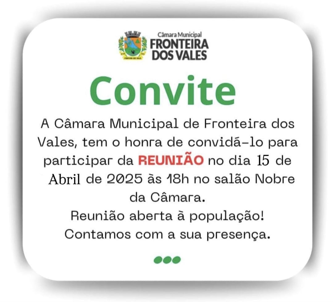CONVITE REUNIÃO!